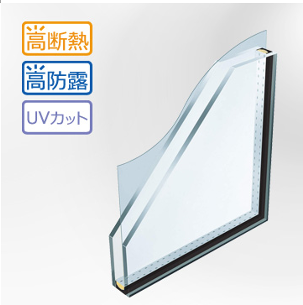 Low-E複層ガラス（遮熱タイプ）イメージ